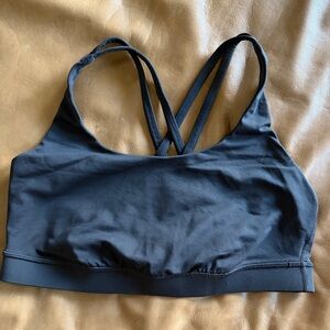 Lululemon Athletica Energy Black Strappy Sports Bra size 10 worn once